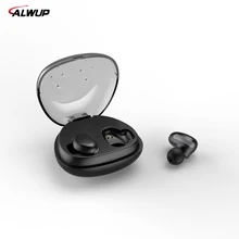 ALWUP TWS Беспроводные Мини Bluetooth наушники для Xiaomi huawei мобильный стерео наушники спортивные наушники с микрофоном портативная зарядная коробка