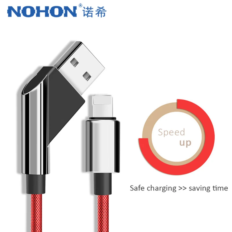 NOHON локоть прочный шнур данных 8-контактный телефон освещение для iPhone X 8 7 6 5 Plus