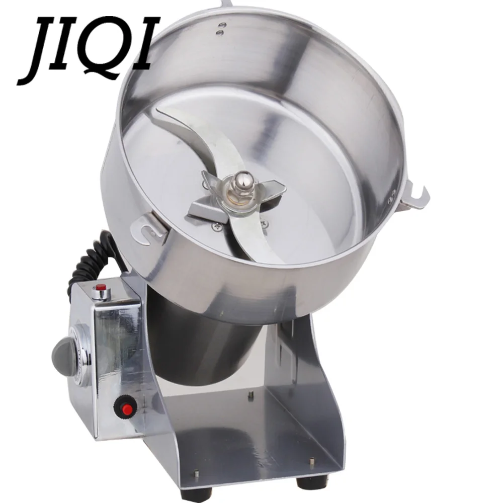 Baratos JIQI 2000g molinillo de la medicina china Molino de Grano máquina de molienda eléctrica tuerca triturador de hierbas molino triturador pulverizador 110V 220V