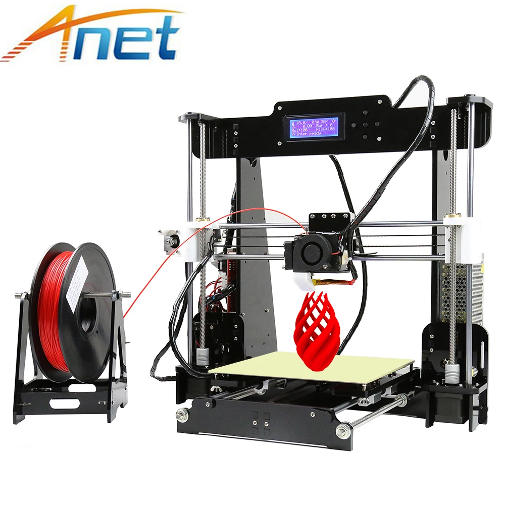 

2018 Anet A8 3D Printer Machine Large Printing Size High Precision Reprap Prusa i3 DIY 3D Printer kit with Filament 8G SD Card