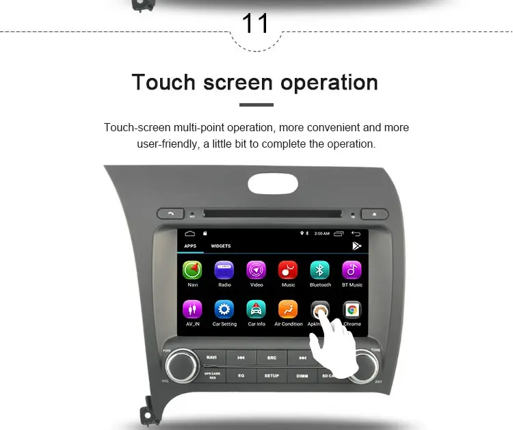 Discount JDASTON Android 9.1 Car Multimedia DVD Player For Kia CERATO K3 FORTE 2013-2015 2016 2 Din Car Radio GPS Navigation Stereo WIFI 12