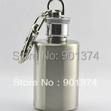 Термос стальной цилиндрической формы, мини-брелок на цепочке 10 шт./лот