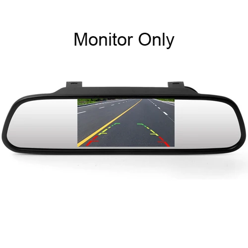 AMPrime, 4,3 дюймов, автомобильное HD зеркало заднего вида, монитор, CCD видео, автомобильная парковочная система, LED ночное видение, камера заднего вида - Цвет: Monitor Only