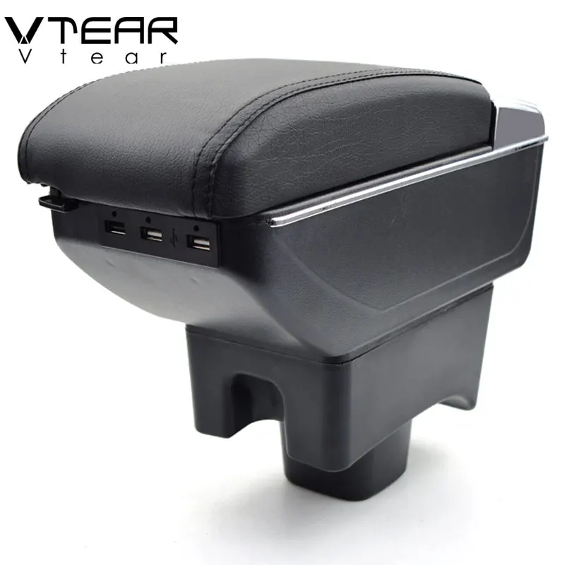 

Vtear For Lifan 320 330 armrest box USB Charging interface heighten central Store content box cup holder ashtray accessories