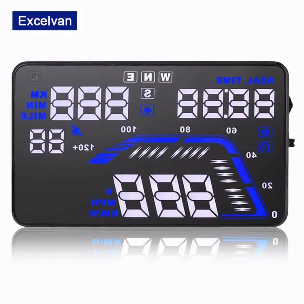Q7 5.5 inch Head Up Display GPS Auto Car HUD Speedometers Dashboard