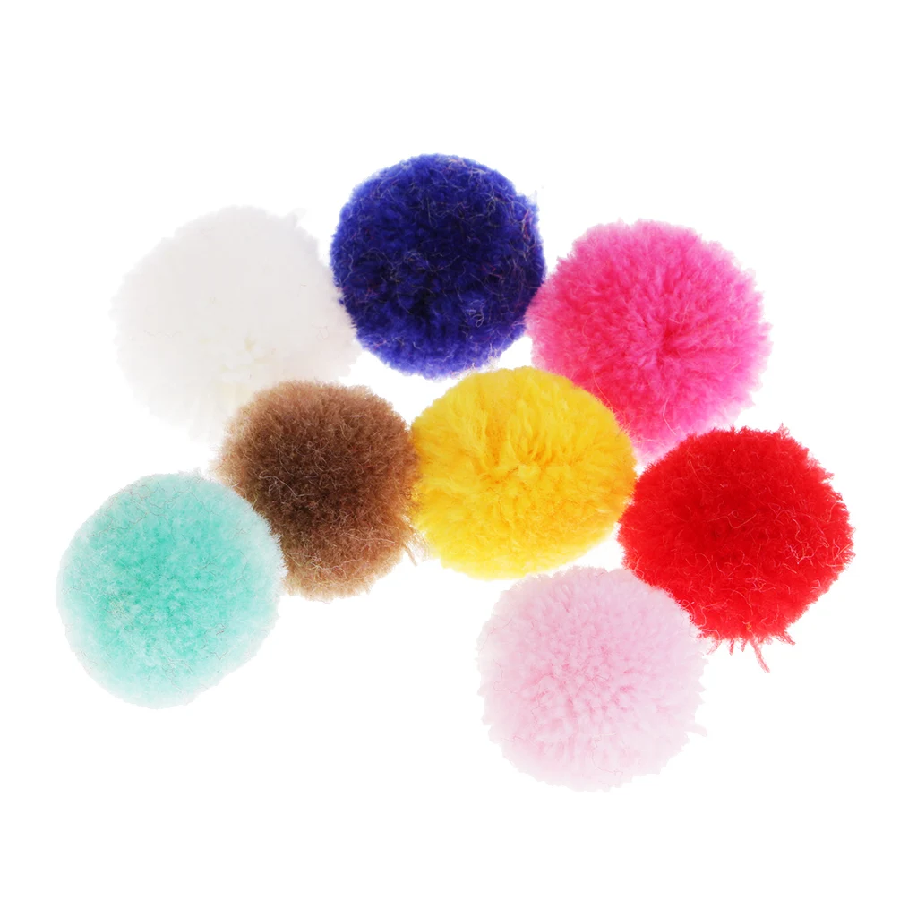 50pcs Creative Mixed Fluff Craft Yarn Pom Poms Balls for DIY Craft Projects