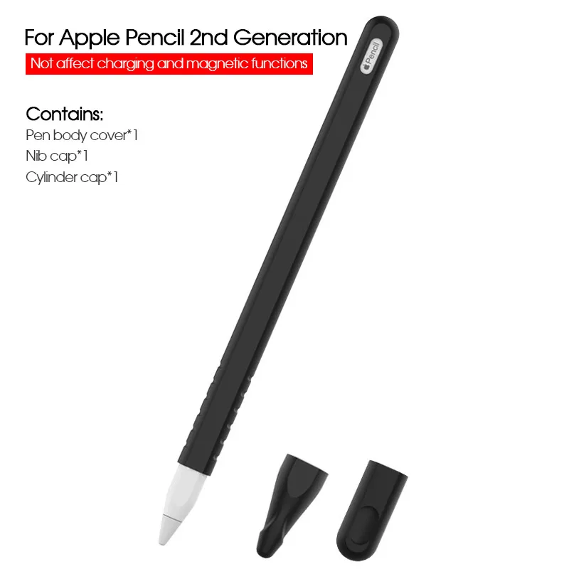 Мягкий силиконовый чехол совместимый для Apple Pencil 2 Чехол совместимый для iPad планшеты ручка-стилус защитный рукав крышка