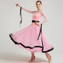 Розовое женское бальное платье для соревнований стандартные платья Испанский костюм Одежда для танцев бальное платье вальс с бахромой танцевальный костюм