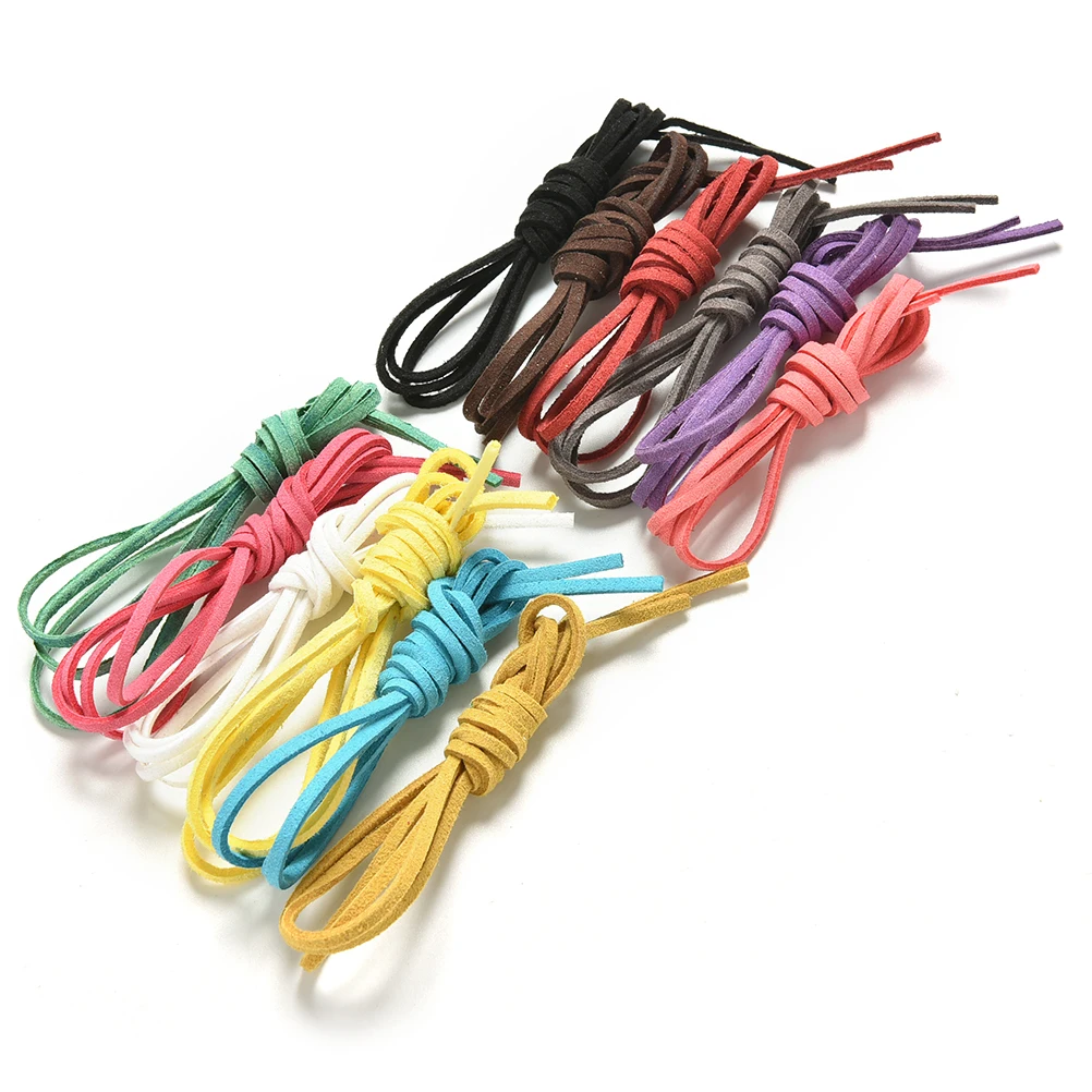 

1m 3mm Flat Faux Suede Korean Velvet Leather Cord DIY Rope Thread Jewelry Making Decorative Handicrafts Accessories