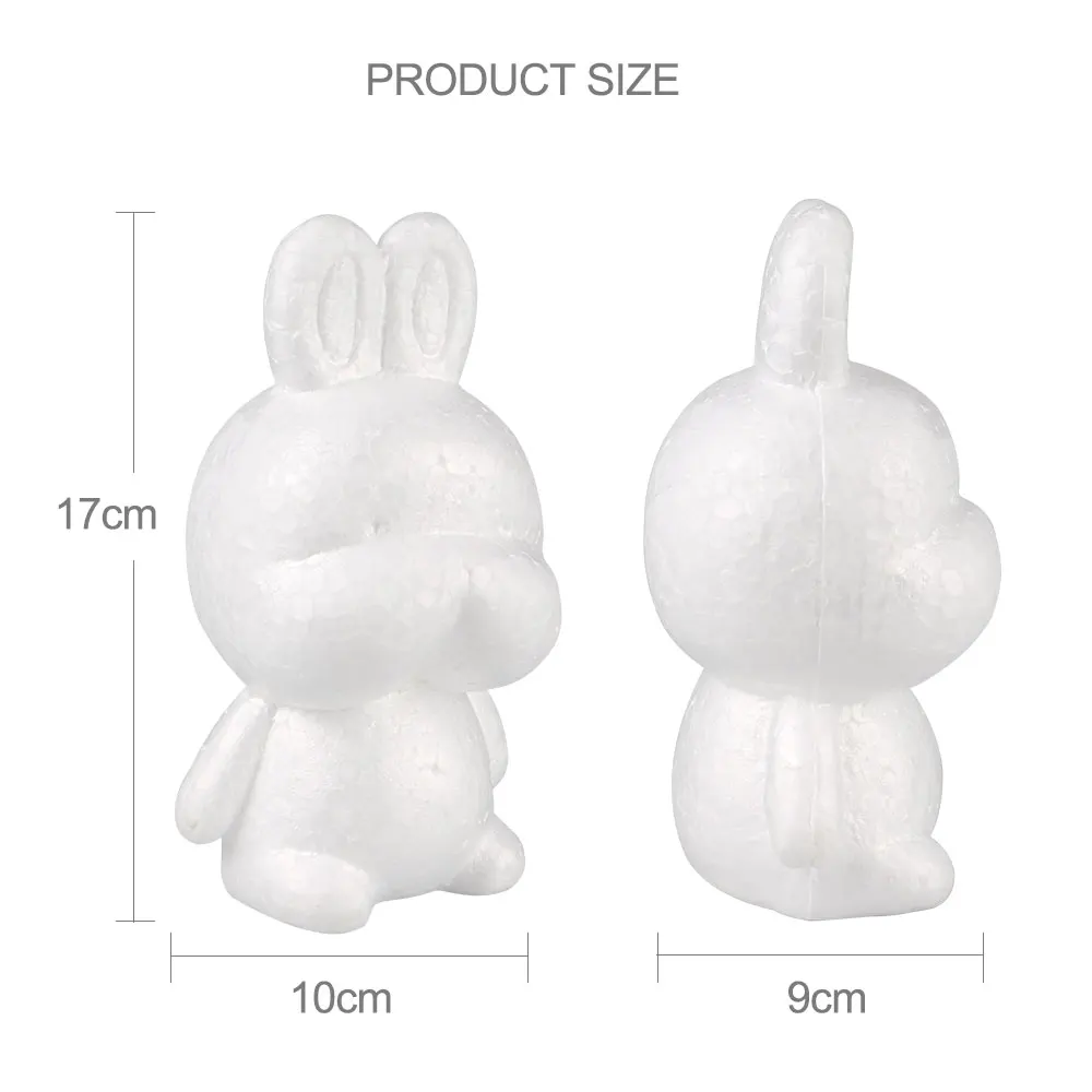 Fiesta de Pascua de 15 CM/20 CM/30 CM de poliestireno de modelado Oso de espuma de oso blanco regalos de espuma corazón adornos de bolas artesanía flor X