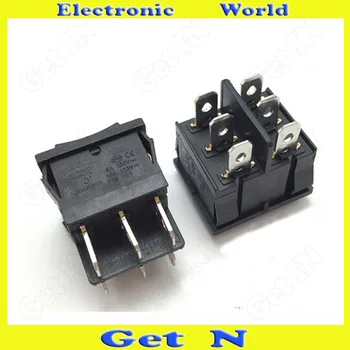 

20pcs KCD2-203 21*25mm Rocker Switch Power Switches Buttons Black Color 6Pins 3Files
