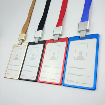 

Cover card ID Holder Color metal cardholder Name card High density Lanyard gift Badge staff logo group Display brand