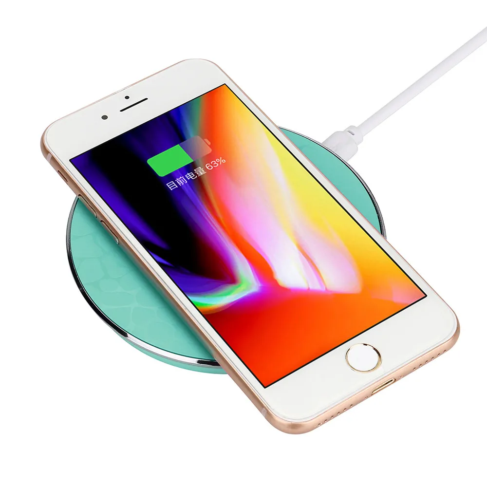 New Qi Wireless Charger Rapid Charging Pad For Iphone 7 Plus 6S 6 5S 8/X Charging Pad For IPhone 8/8 Plus/X For Samsung