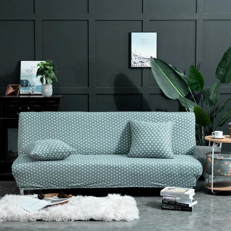 Эластичный спандекс синие пятна протектор дивана чехол без рукавов Чехлы для дивана для гостиной - Цвет: B