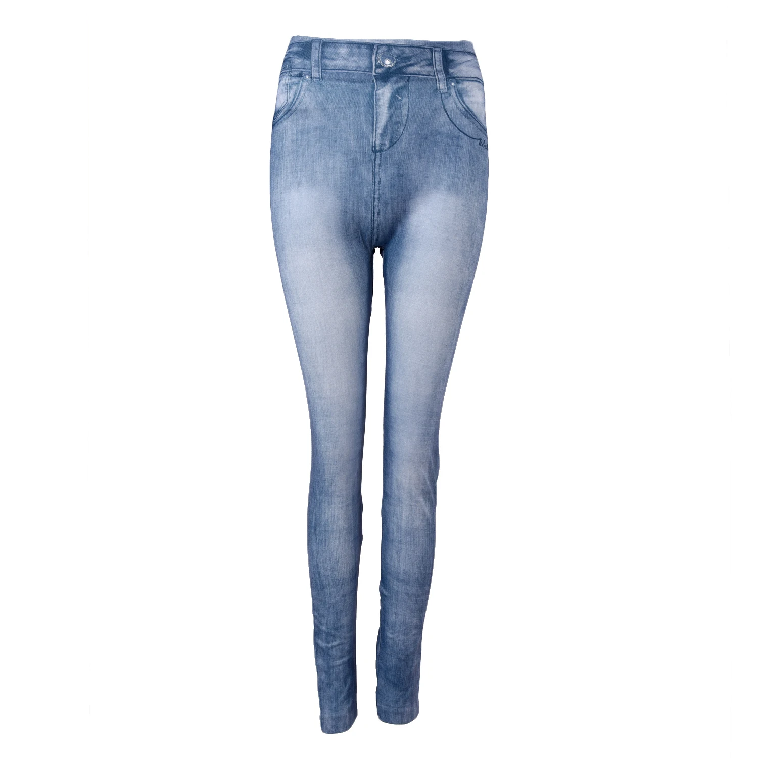 2018 Новый Для женщин джинсы обтягивающие леггинсы Эластичные штаны Синий Демисезонный