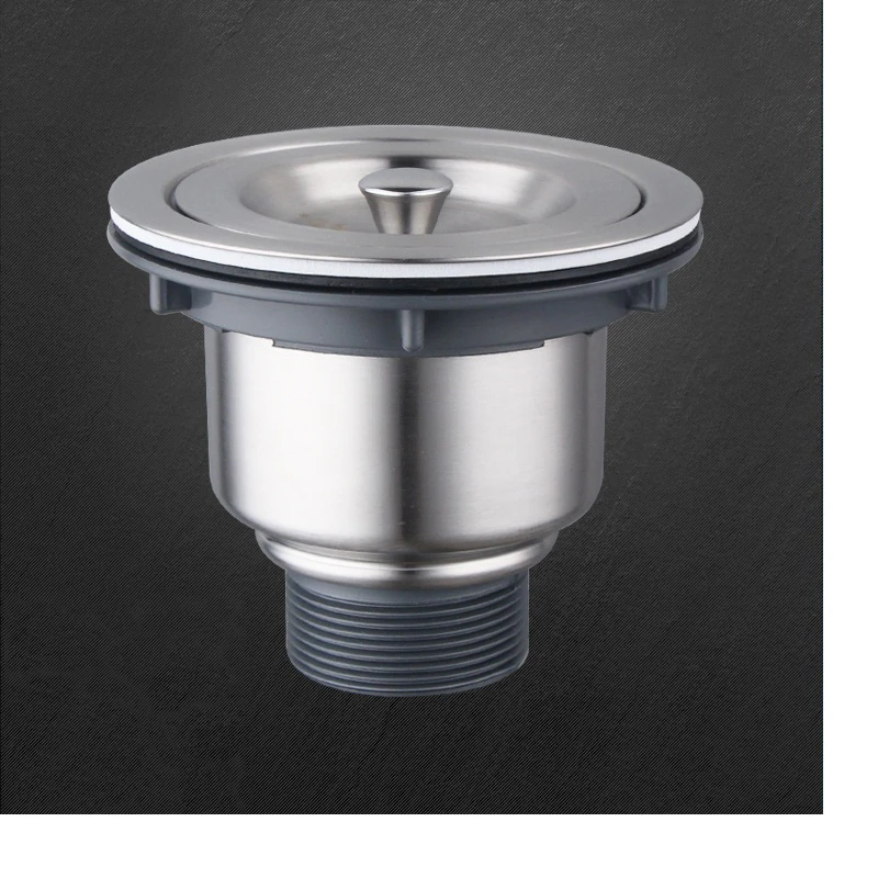 

114mm 4.5" Kitchen Sink Basket Strainer w Cover (Stainless Steel 304)