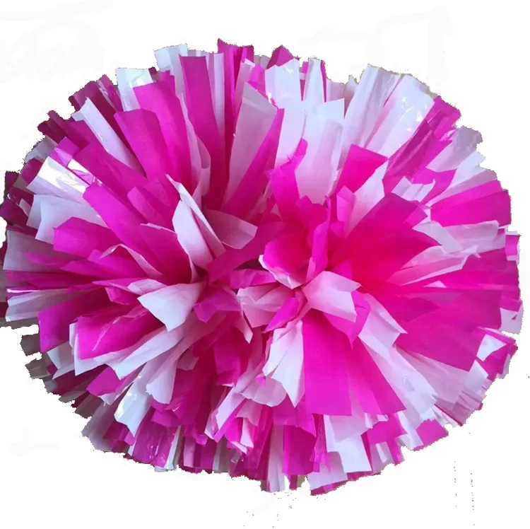 الوردي + الأبيض التشجيع الكريات (2 أجزاء/وحدة) 40 سنتيمتر هتاف أضاليا مع مقبض بلاستيكي الأوسط مزيج اللون يمكن شحن