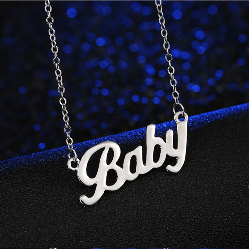 Изящное милое ожерелье с надписью "Baby", подвеска с именем для женщин и девочек, лучший подарок на день рождения
