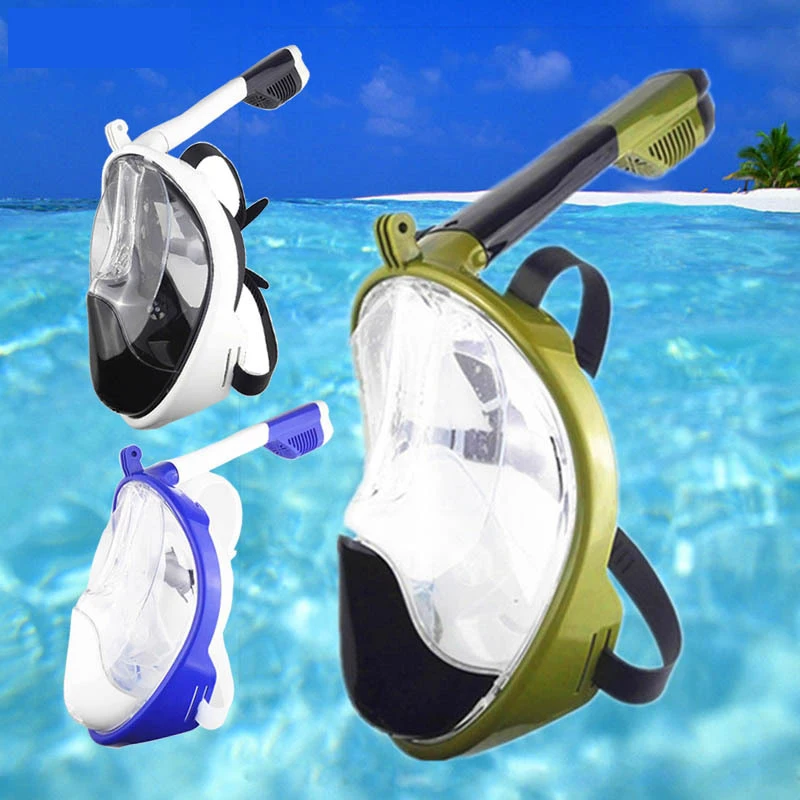 

Underwater Diving Mask Full Face Snorkeling Mask Adult Anti Fog Respiratory Masks for Action Camera Adult Dry Diving