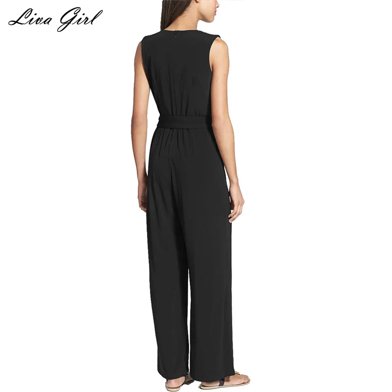 black jumpsuit no sleeves