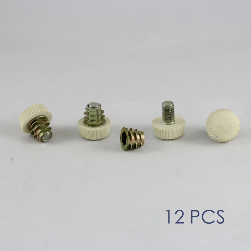 

leveling glide feet adjustable hight screw on with insert nut white 12 pcs