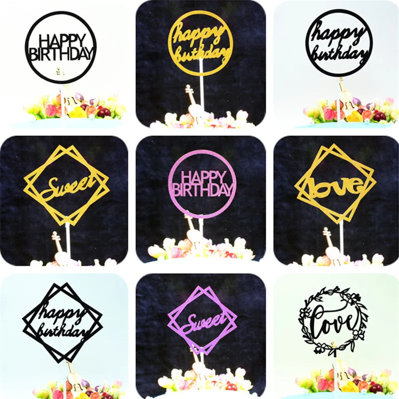 

Cupcake Toppers Birthday Party Decorations Adult Cake Toppers Birthday Cake Babyshower Party Supplies Happy Birthday Cake Topper