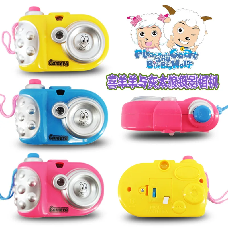 2017 Sell Like Hot Cakes 10cm*4cm*7cm Cartoon Characters Luminous Projection Camera Children