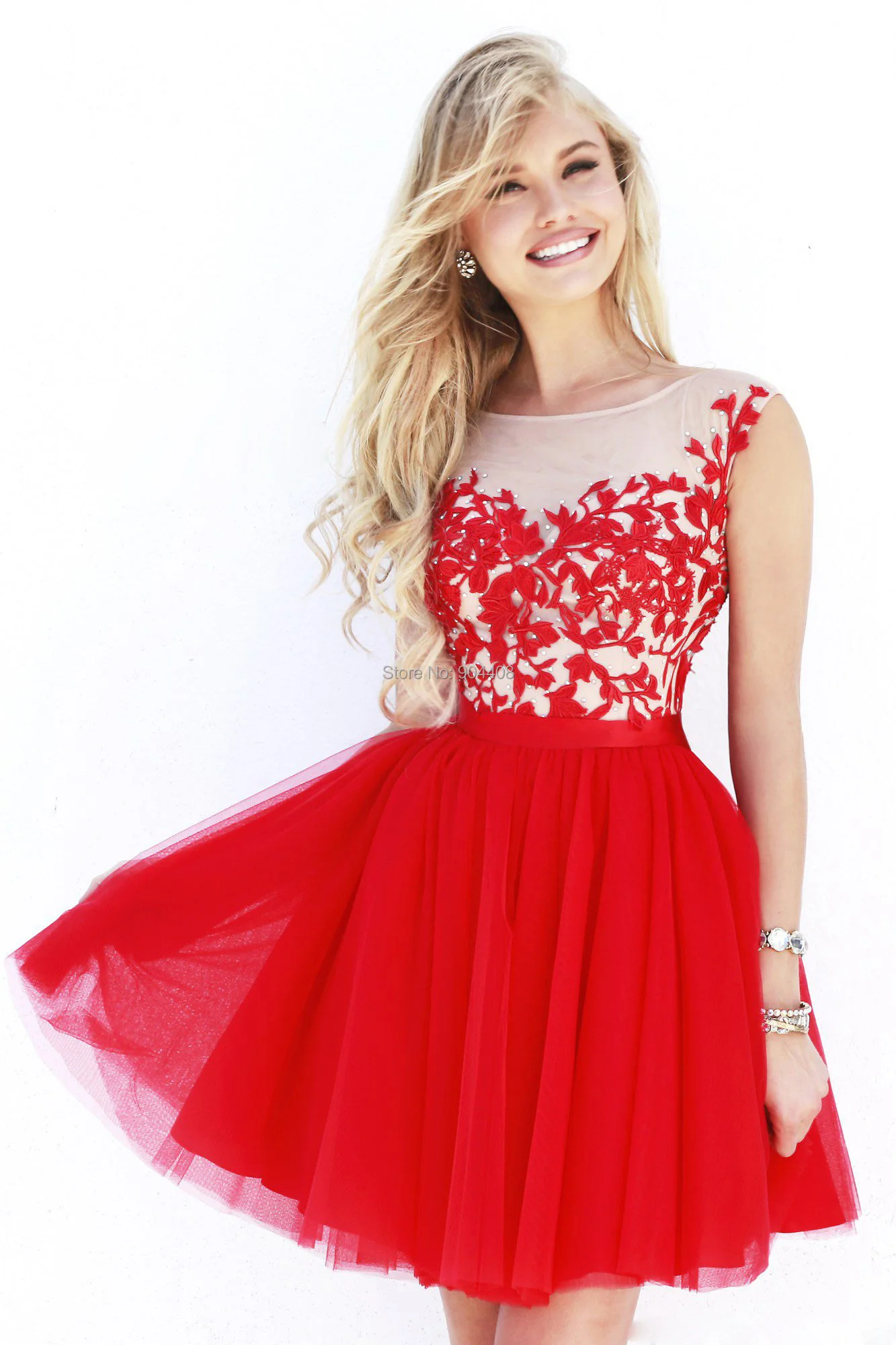 short frock red colour