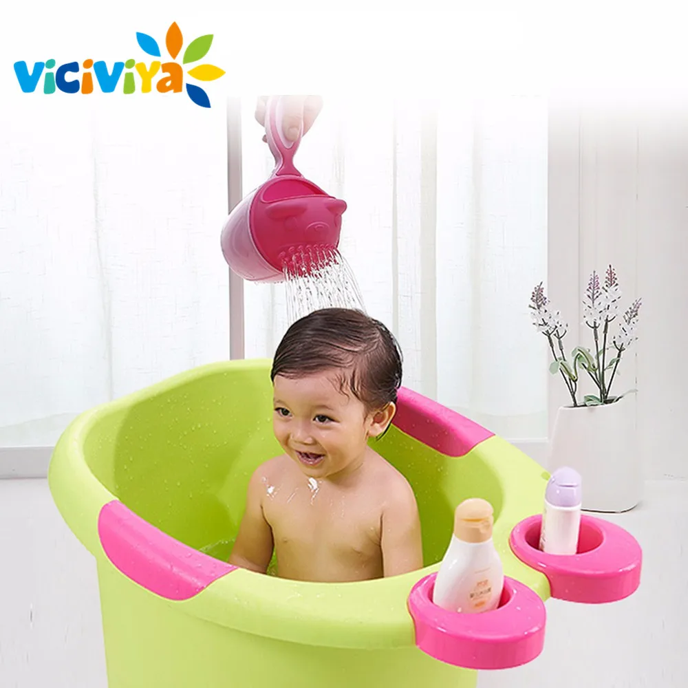 

Baby Safety Bathing Cup Newborn Kid Shower Shampoo Cup Cute Animal Baby Shower Water Spoon Bath Wash Cup for Mom Baby Care