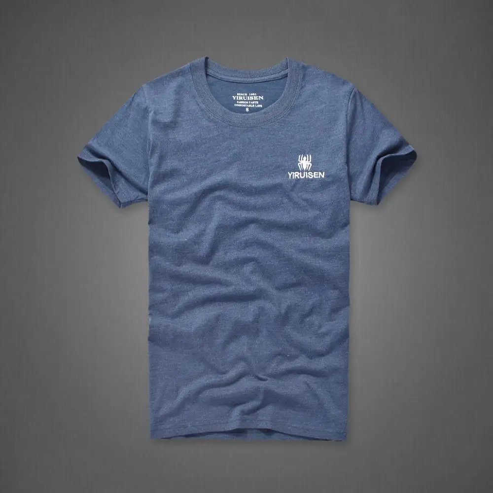 

YiRuiSen Tshirt Men 100% Cotton high quality brand t shirt soft and breathable