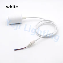 Новая модель: белое платье E27 Edison ретро Красочный держатель лампы с кабелем провода и сцепление на потолке для Люстра аксессуары к осветительным приборам