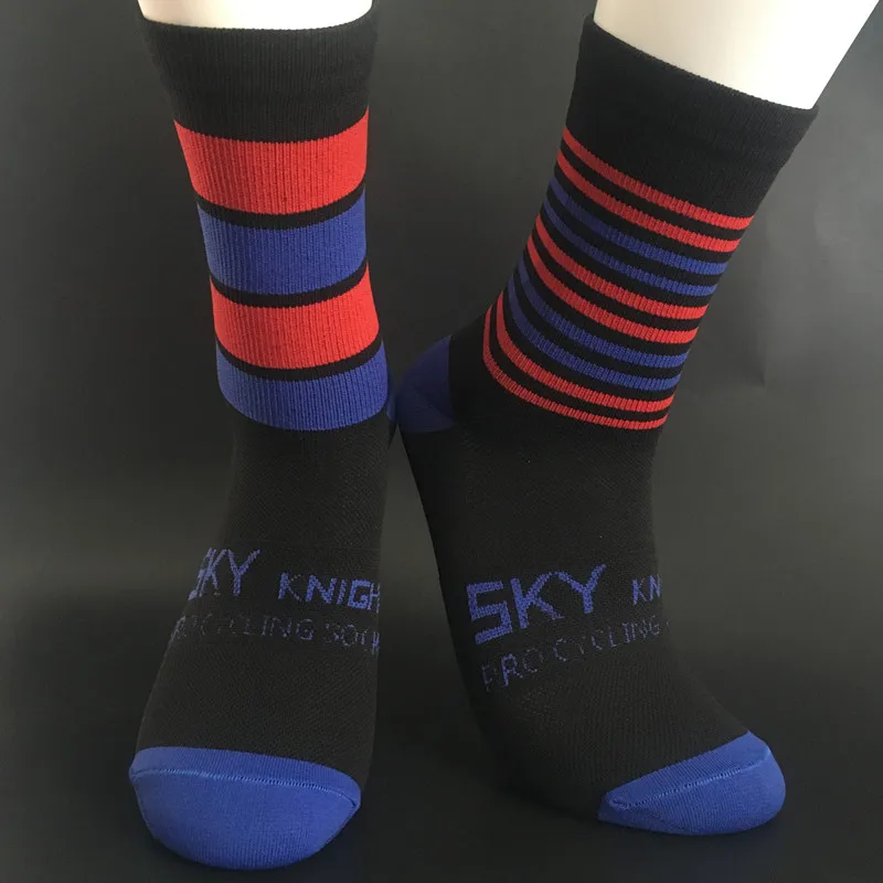 Велосипедные носки SKYKNIGHT в полоску для левой и правой ног спортивные бега