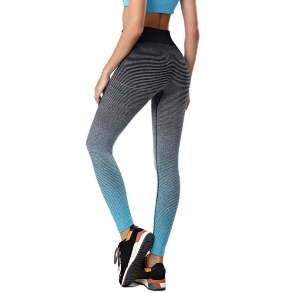 Women's Workout Leggings High waist gradual color Skinny