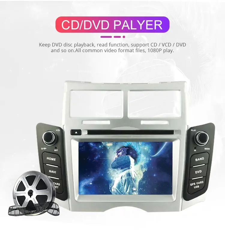 Discount Besina Android 9.0 Car DVD Player For Toyota Yaris 2005 2006 2007 2008 2009 2010 2011 Multimedia GPS Navi Stereo 2 Din Car Radio 4