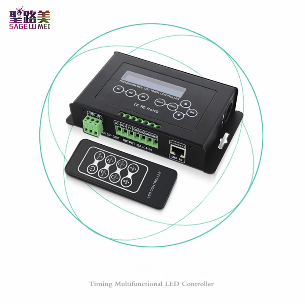 RGB RGBW ленточный контроллер программируемый таймер Φ времени светодиодный DMX 512
