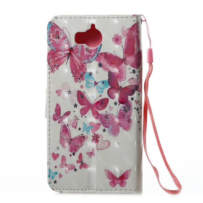 Чехол Wekays для huawei Ascend Y5, милый мультяшный Единорог, Бабочка, кожаный флип-чехол для huawei Y6, чехол