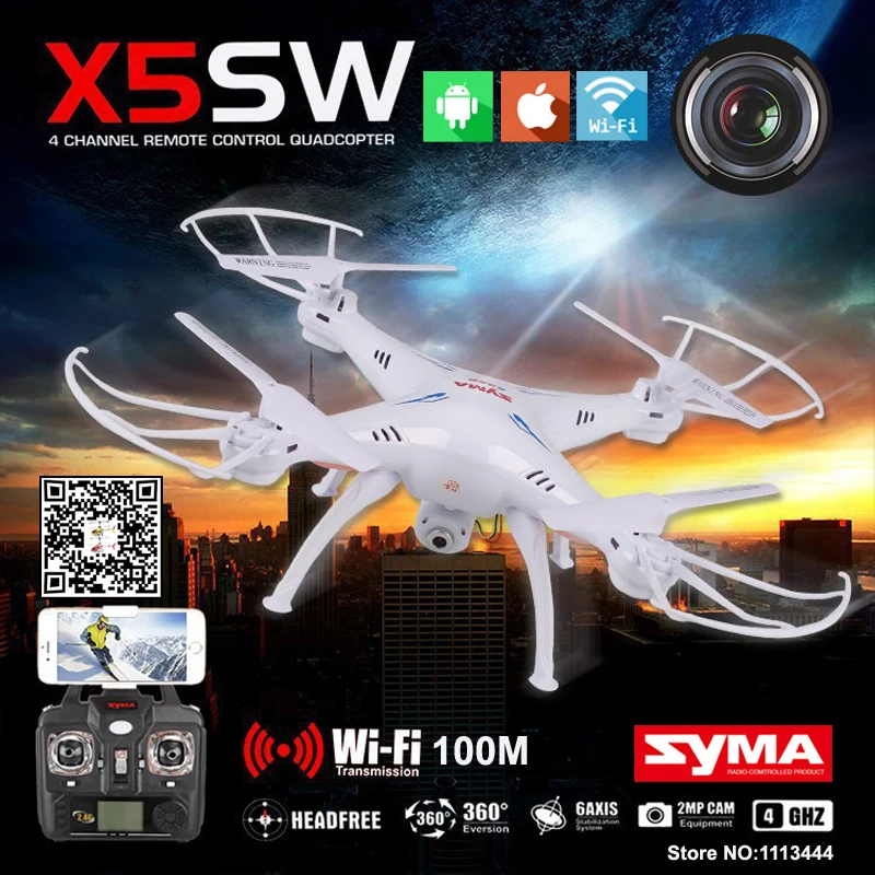 Syma X5SW Quadcopter Skimmer font b Drone b font With Camera HD FPV Kinda Dron font
