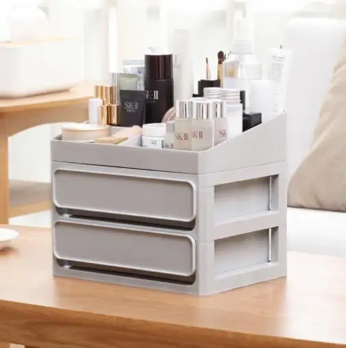 

Fashion Multi-layer Plastic Container Box Makeup Drawers Cosmetic Storage Box Jewelry Make up Organizer Case Office Boxes