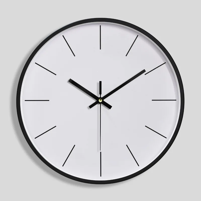 12 дюймов розовое золото настенные часы современный минималистичный круглые часы пластиковые настенные часы немой кварцевые часы украшение дома