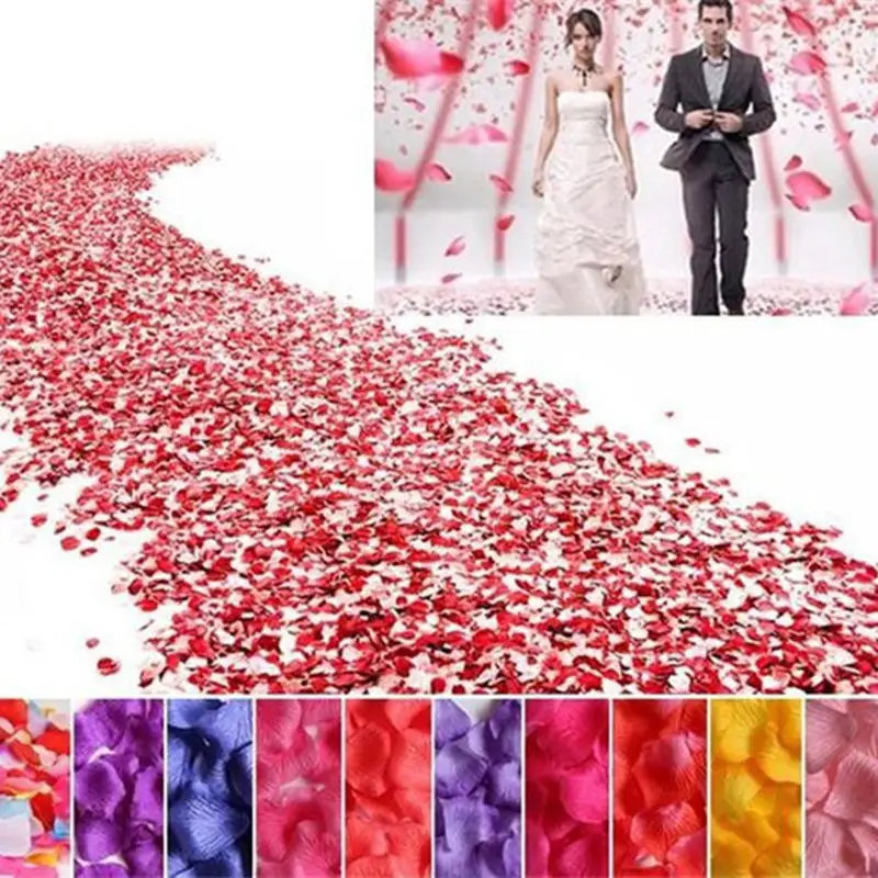 

500pcs Fake Rose Petals Home Wedding Party Decorating Flowers Simulation Handing Flowers Rose Petals Wedding Decor Flower Petals