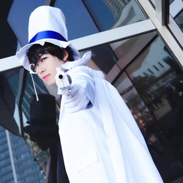 怪盗キッド コスプレ ウィッグ トランプ銃 靴 フルセット 名探偵