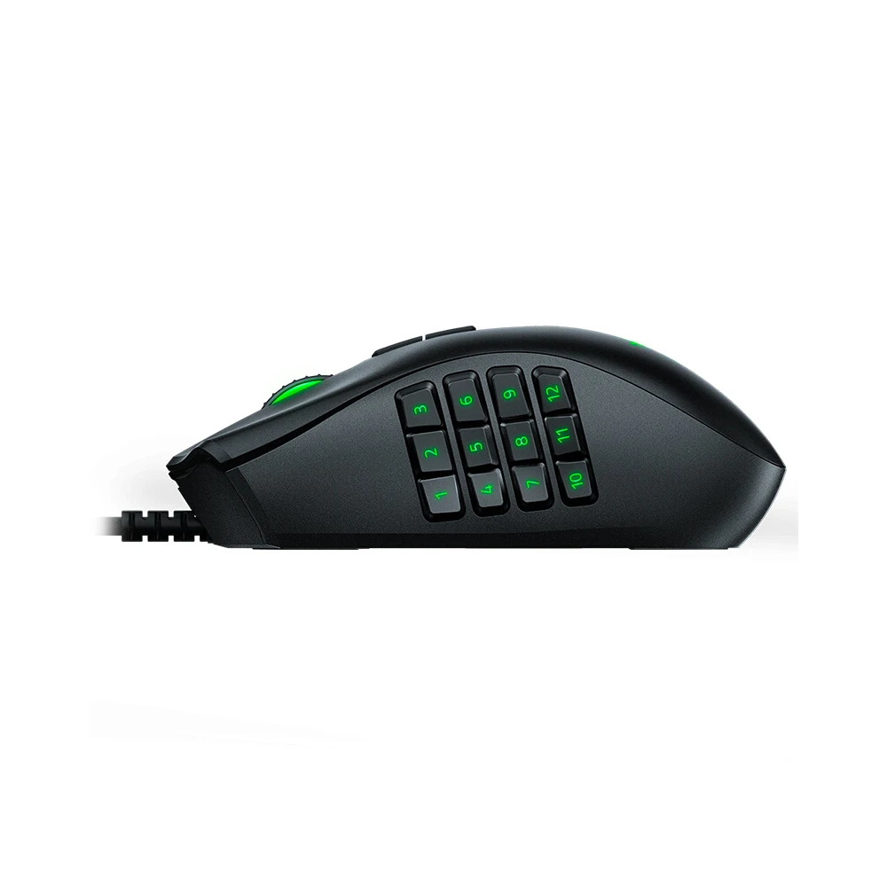 Razer Naga Gaming Mouse Wired Mice 16000 DPI Optical Sensor Chroma RGB Lighting Replaceable Side Pl
