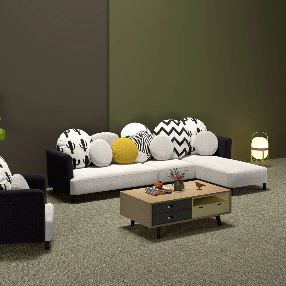 Современный тканевый диван/модный диван-кровать для гостиной с губкой высокой плотности внутри