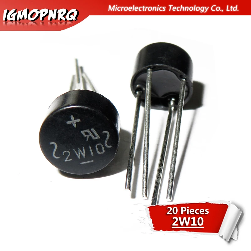 

20pcs 2W10 2A 1000V Bridge Rectifiers 1A 1000V new original