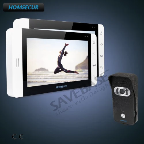 

HOMSECUR 7" Wired Hands-free Video Door Phone Intercom System+Black Camera+Shipping from RU Warehouse