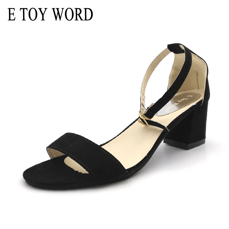 

E TOY WORD Summer women sandals Open Toe Flip Flops Women's Sandles Thick Heel Women Shoes Korean Style Gladiator Shoes