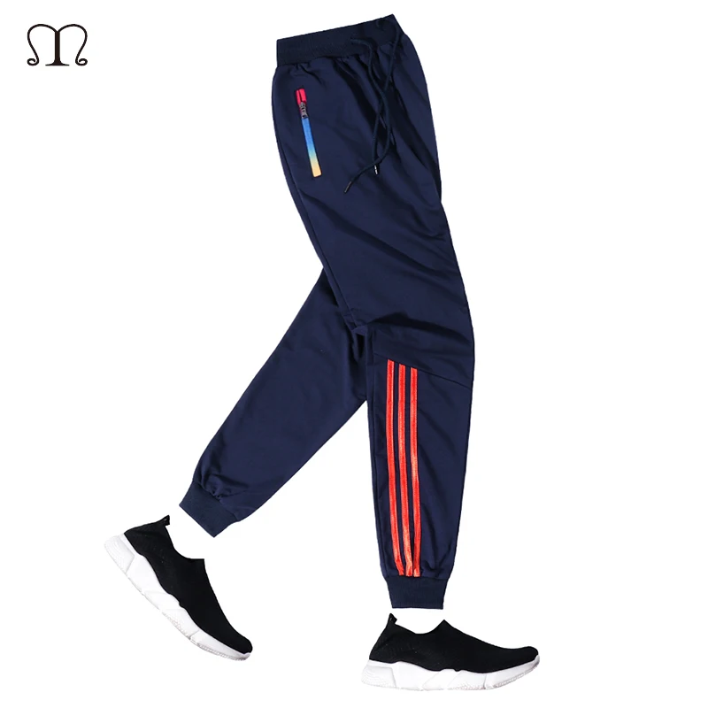 

Sweatpants Men 2019 Skinny Joggers Striped Pants Joggers Zipper Pocket Pants Gyms Bottoms Mens Fitness Workout Sporting Trousers
