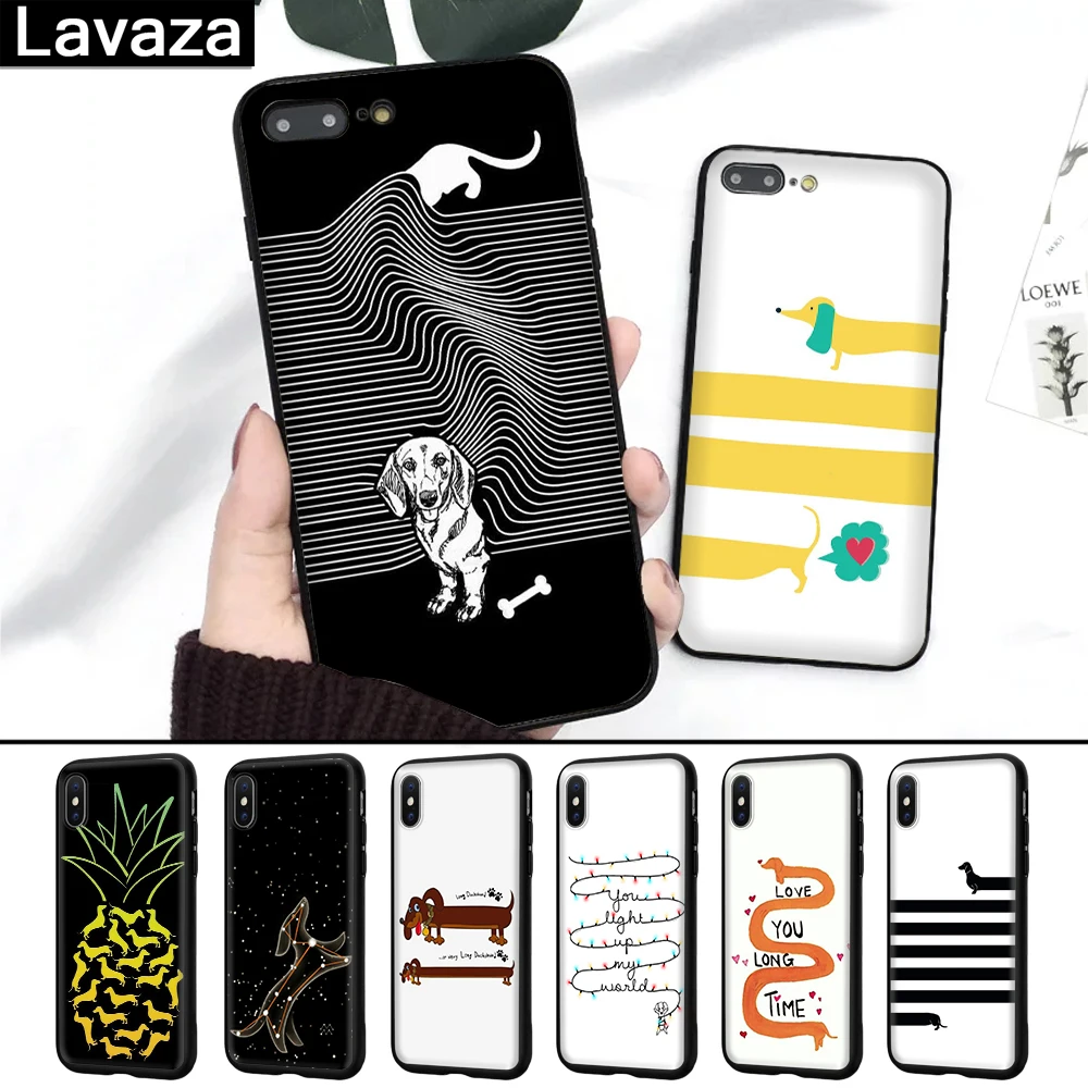 

Lavaza Long dog cartoon Silicone Case for iPhone 5 5S 6 6S 7 8 Plus X XR XS Max