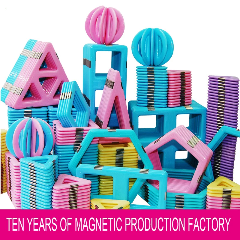 

Big Size Magnetic Blocks DIY Building Magnetic Designer Single Bricks Parts Accessories Construct Magnet Girls Educational Toys
