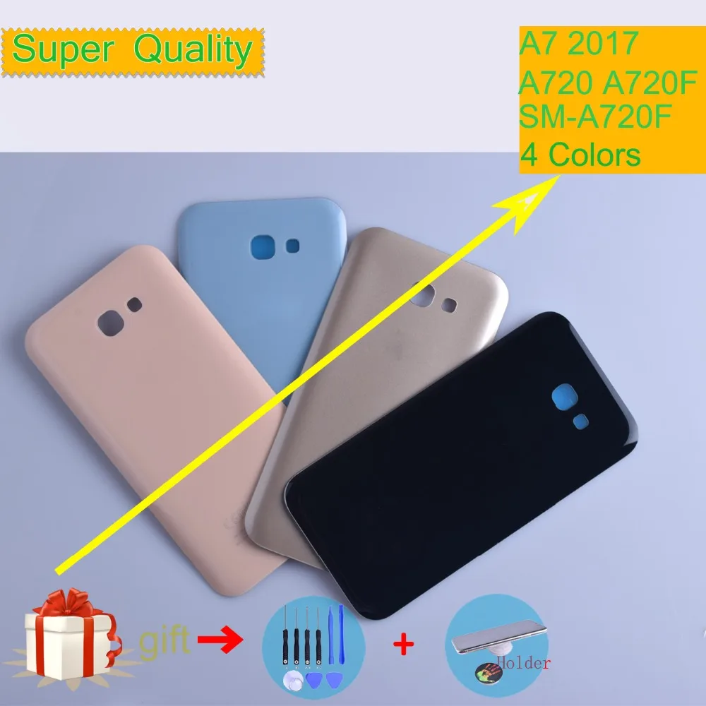 Для Samsung Galaxy A7 2017 A720 A720F SM-A720F корпус крышка батареи задняя чехол дверь шасси Корпус